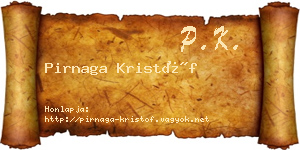 Pirnaga Kristóf névjegykártya