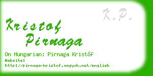 kristof pirnaga business card