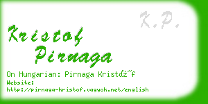 kristof pirnaga business card